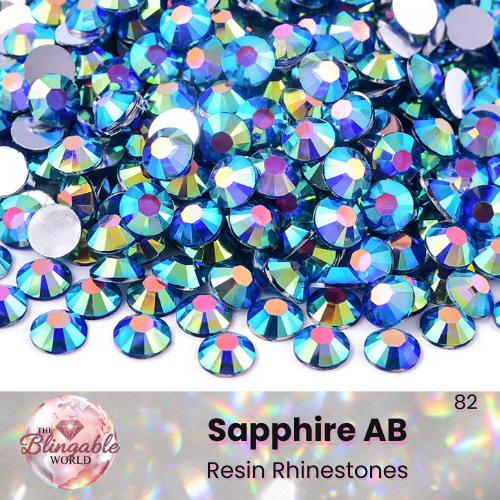 Sapphire AB - Resin Flatback Rhinestone