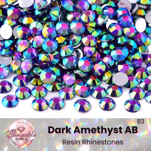 Dark Amethyst AB - Resin Flatback Rhinestone
