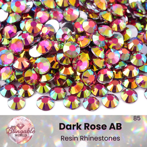 Dark Rose AB - Resin Flatback Rhinestone