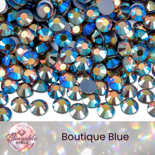 Boutique Blue - Glass Flatback Rhinestone