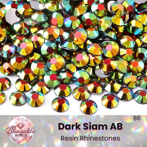 Dark Siam AB - Resin Flatback Rhinestone