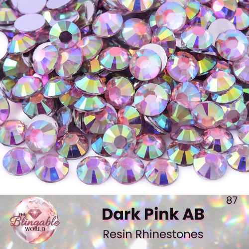 Dark Pink AB - Resin Flatback Rhinestone