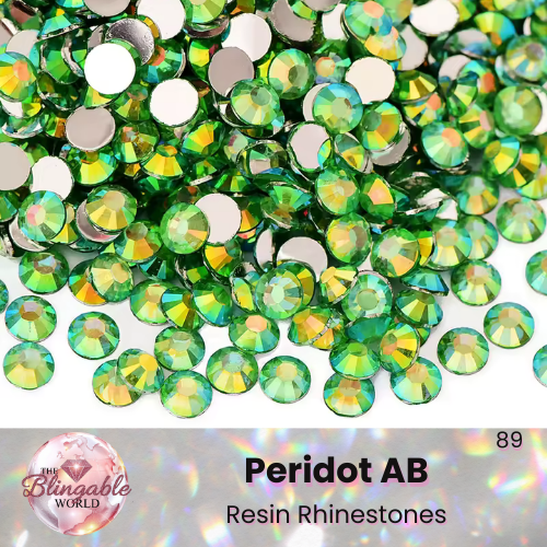Peridot AB - Resin Flatback Rhinestone