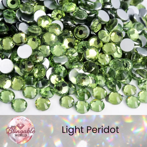 Light Peridot - Glass Flatback Rhinestone
