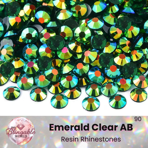 Emerald Clear AB - Resin Flatback Rhinestone