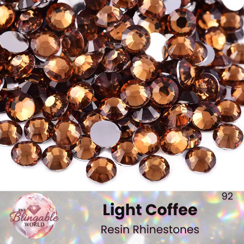 Light Coffee - Resin Flatback Rhinestone