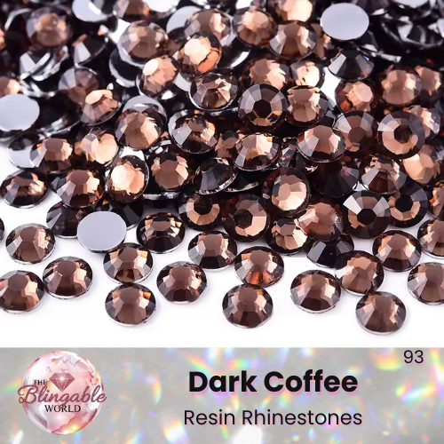 Dark Coffee - Resin Flatback Rhinestone