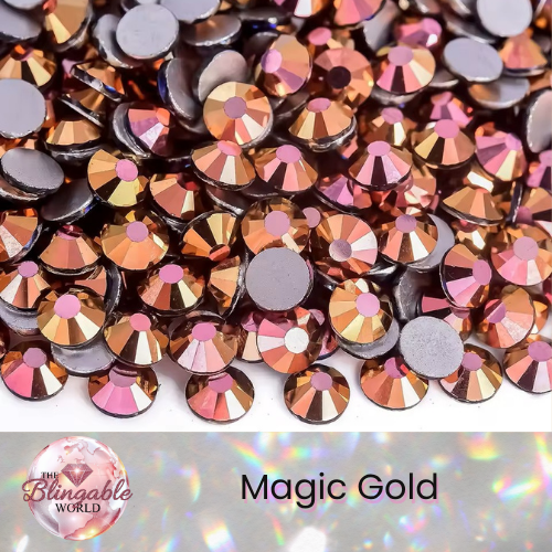 Magic Gold - Glass Flatback Rhinestone