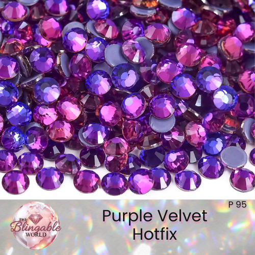 Purple Velvet - Hotfix Glass Flatback Rhinestone