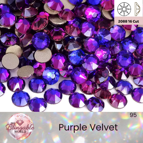 Purple Velvet - 2088 Glass Flatback Rhinestone