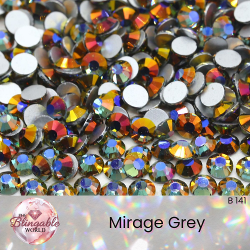 Mirage Grey - Glass Flatback Rhinestone