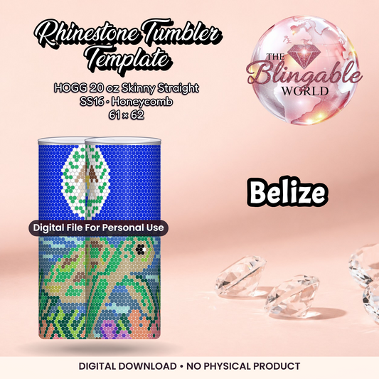Belize - 20oz Honeycomb Tumbler Template *Digital File* product mockup