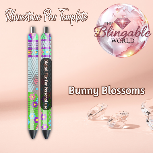 Pen Template #229 - Bunny Blossoms *Digital File*