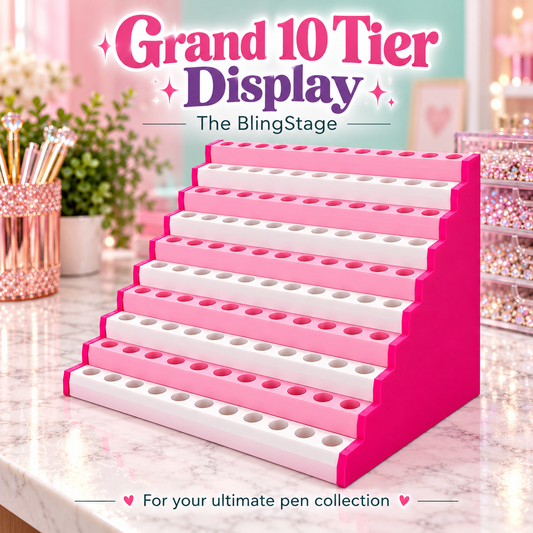 The BlingStage | Customizable Tiered Pen Display