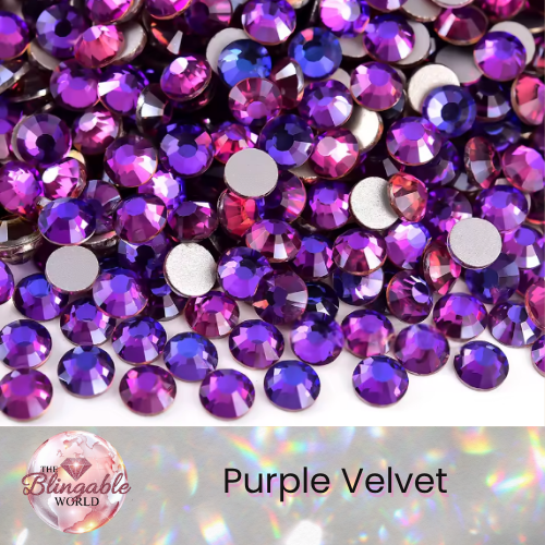 Purple Velvet - Glass Flatback Rhinestone