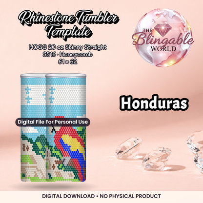 Honduras - 20oz Honeycomb Tumbler Template *Digital File* product mockup