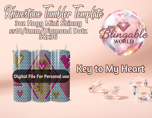 Key to My Heart - 3oz Tumbler Template *Digital File*