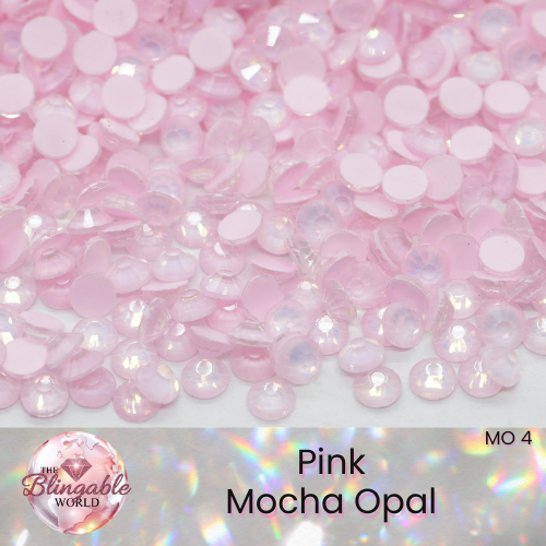 Pink Mocha Opal - Glass Flatback Rhinestone
