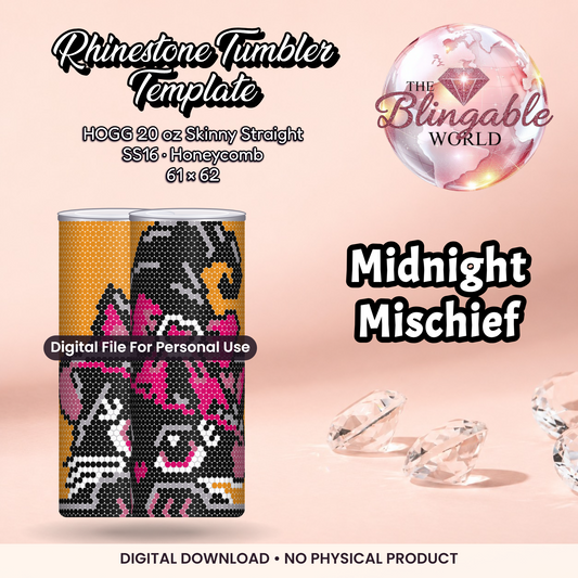 Midnight Mischief - 20oz Honeycomb Tumbler Template *Digital File* product mockup
