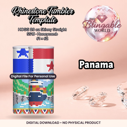 Panama - 20oz Honeycomb Tumbler Template *Digital File* product mockup