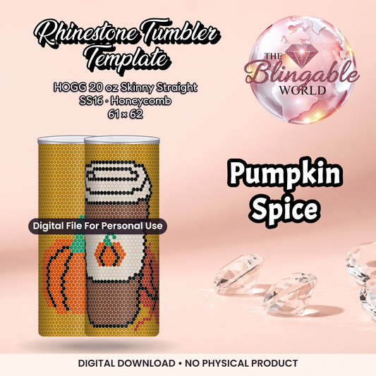 Pumpkin Spice - 20oz Honeycomb Tumbler Template *Digital File* product mockup
