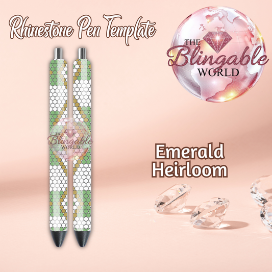 Pen Template #224 - Emerald Heirloom *Digital File*