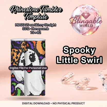Spooky Little Swirl - 20oz Honeycomb Tumbler Template *Digital File* product mockup