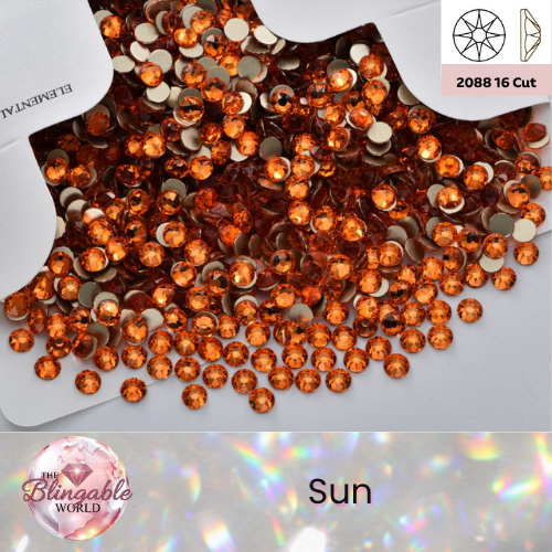 Sun - 2088 Glass Flatback Rhinestone