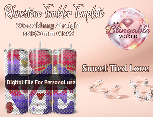 Sweet Tied Love - 20oz Tumbler Template *Digital File*
