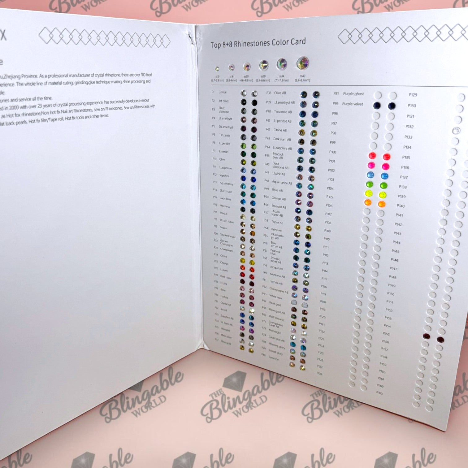 Premium Rhinestone Color Chart (2088 Cut – 8+8 Facets) – Blingable By ...