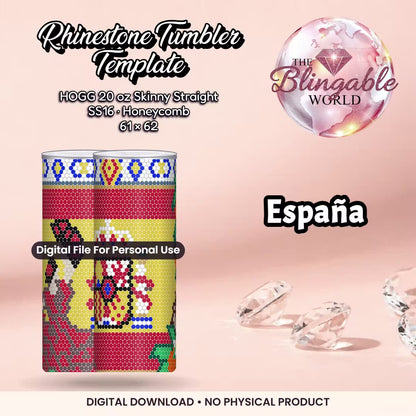 España - 20oz Honeycomb Tumbler Template *Digital File* mockup video