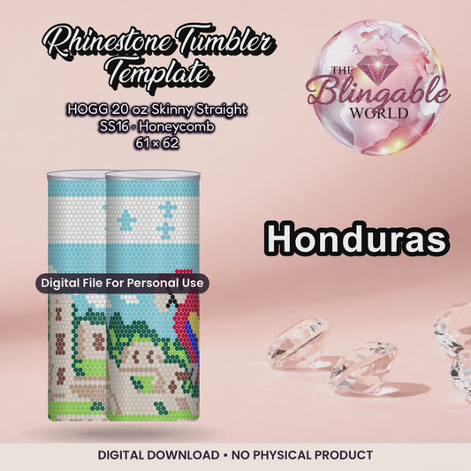 Honduras - 20oz Honeycomb Tumbler Template *Digital File*