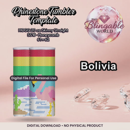 Bolivia - 20oz Honeycomb Tumbler Template *Digital File*