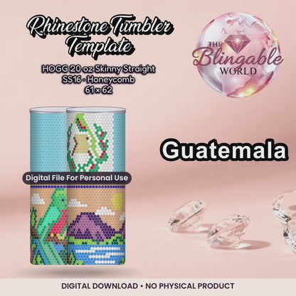 Guatemala - 20oz Honeycomb Tumbler Template *Digital File*