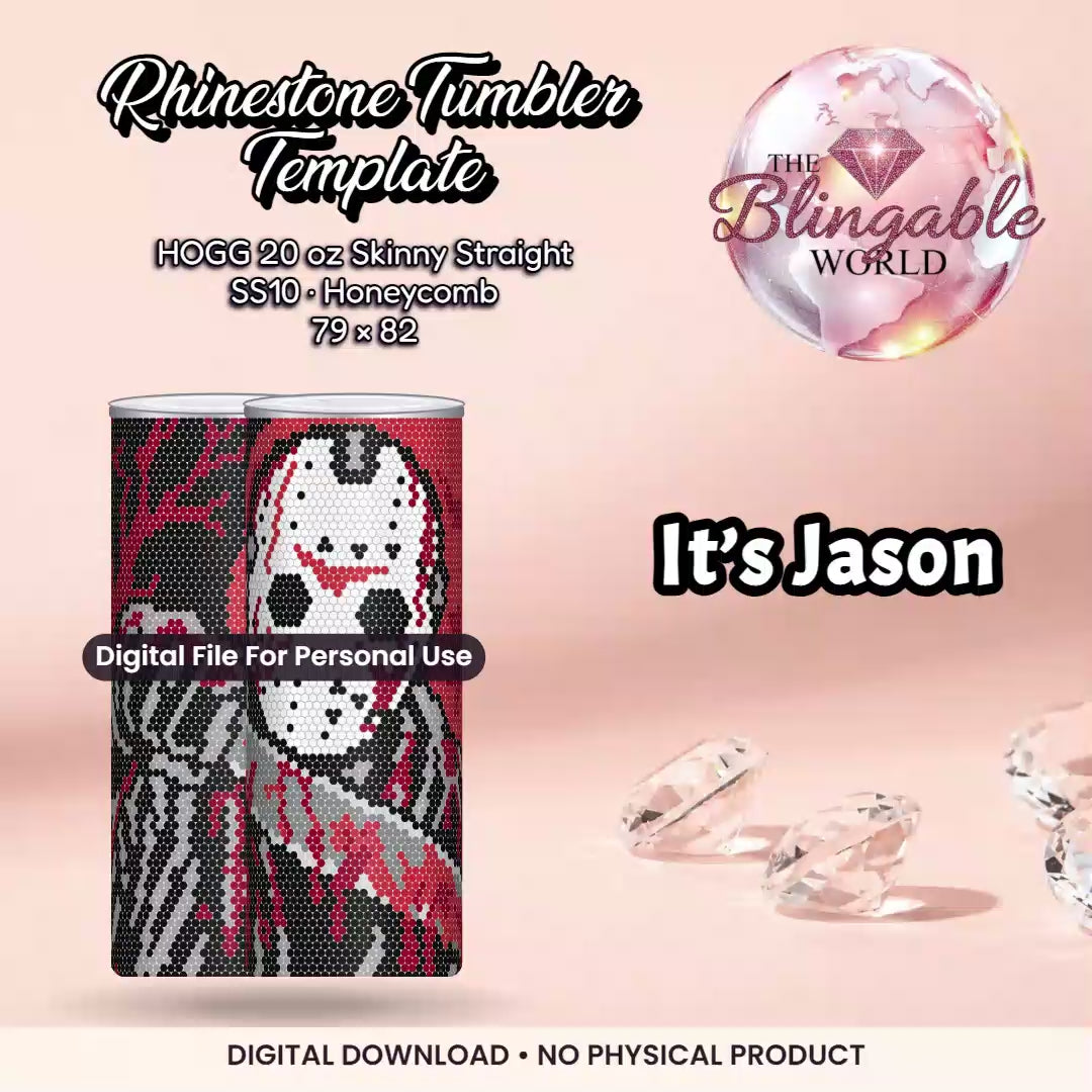 It’s Jason - 20oz Honeycomb Tumbler Template *Digital File* mockup video