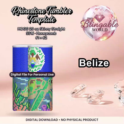 Belize - 20oz Honeycomb Tumbler Template *Digital File*