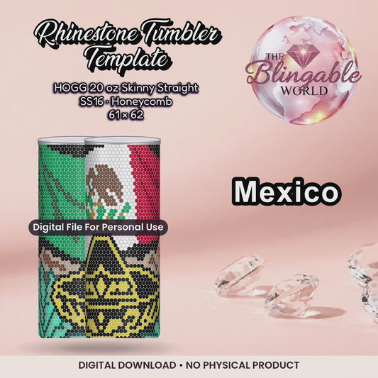 Mexico - 20oz Honeycomb Tumbler Template *Digital File*