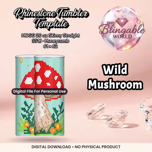 Wild Mushroom - 20oz Honeycomb Tumbler Template *Digital File* mockup video