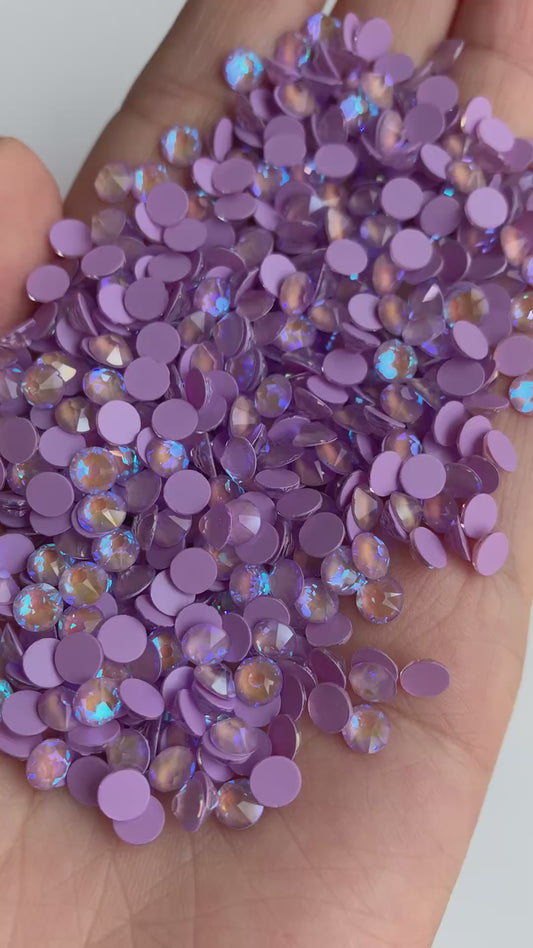 Light Amethyst Mocha Shimmer - 2088 Glass Flatback Rhinestone