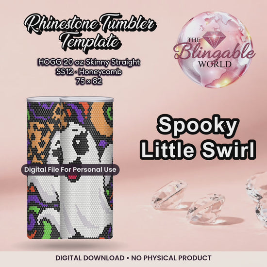 Spooky Little Swirl - 20oz Honeycomb Tumbler Template *Digital File* mockup video