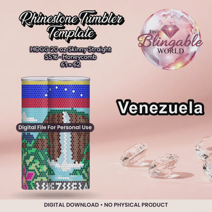 Venezuela - 20oz Honeycomb Tumbler Template *Digital File*