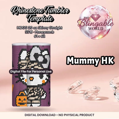 Mummy HK - 20oz Honeycomb Tumbler Template *Digital File* mockup video