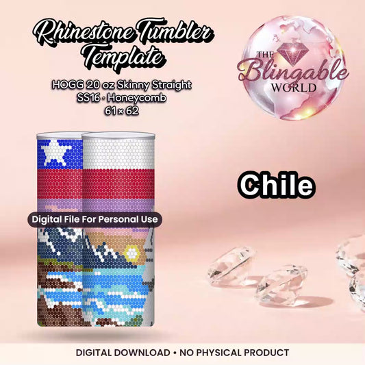 Chile - 20oz Honeycomb Tumbler Template *Digital File*