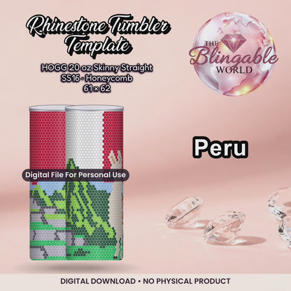 Peru - 20oz Honeycomb Tumbler Template *Digital File*