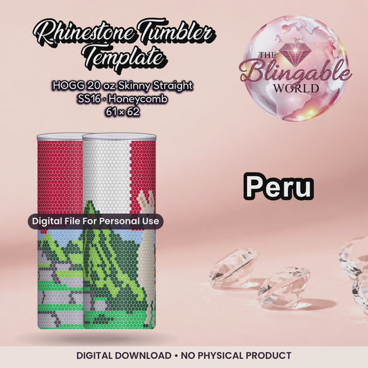 Peru - 20oz Honeycomb Tumbler Template *Digital File*