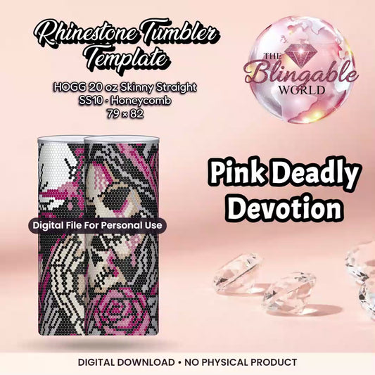 Pink Deadly Devotion - 20oz Honeycomb Tumbler Template *Digital File* mockup video