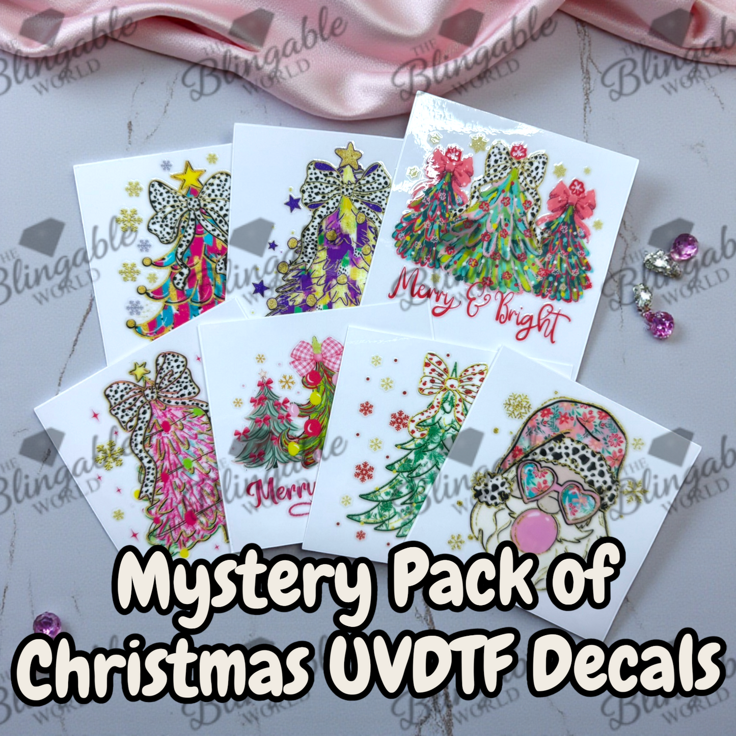 Mystery Christmas UV DTF Decals (5-Pack)